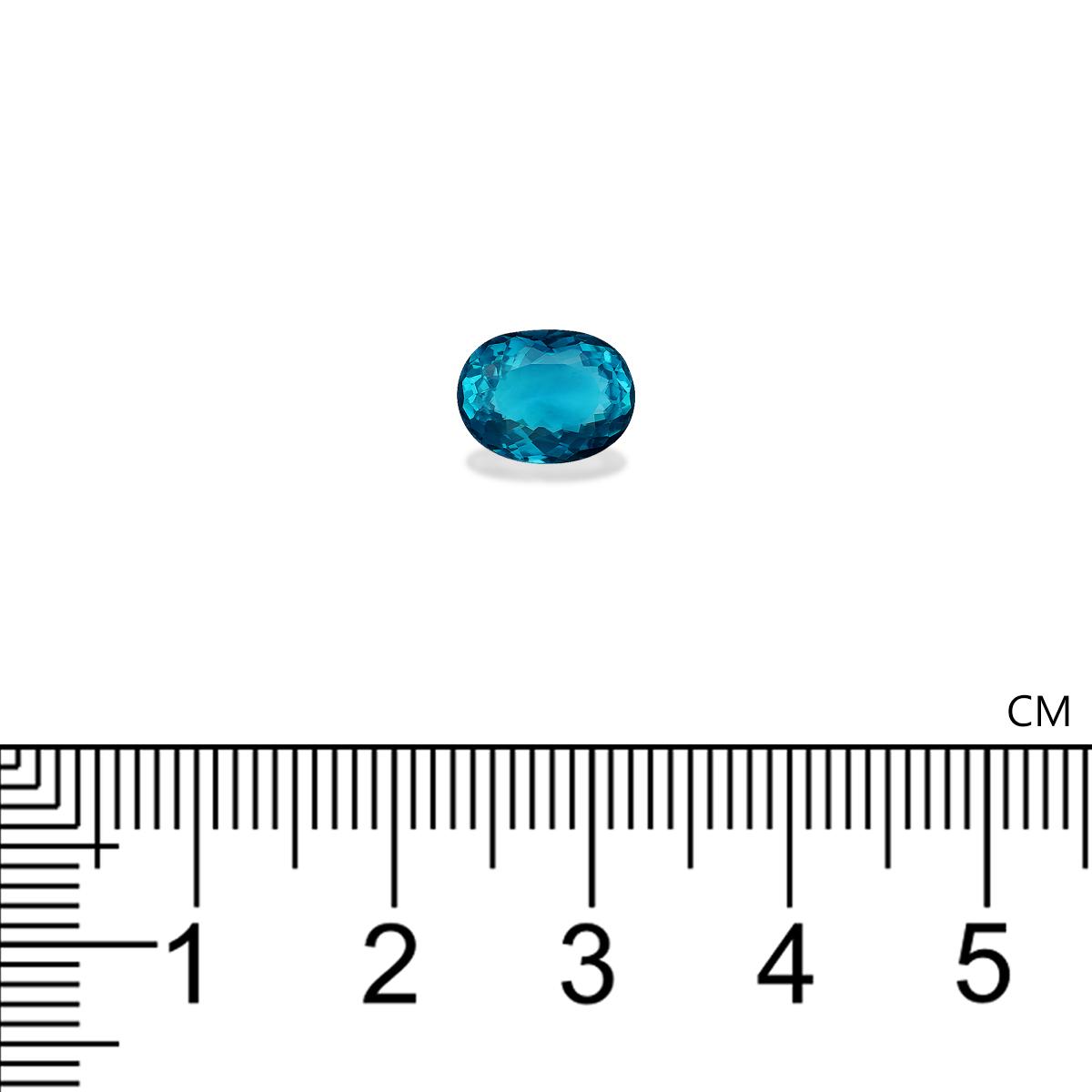 teal blue paraiba tourmaline, 1.67ct oval cut — view 4