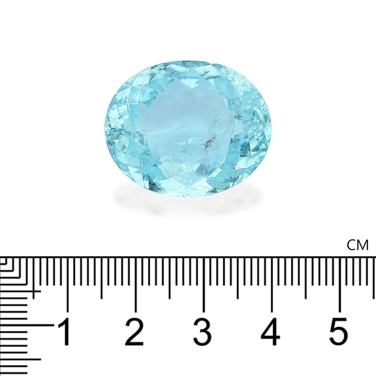 Neon blue paraiba tourmaline, 36.42ct oval cut — view 4