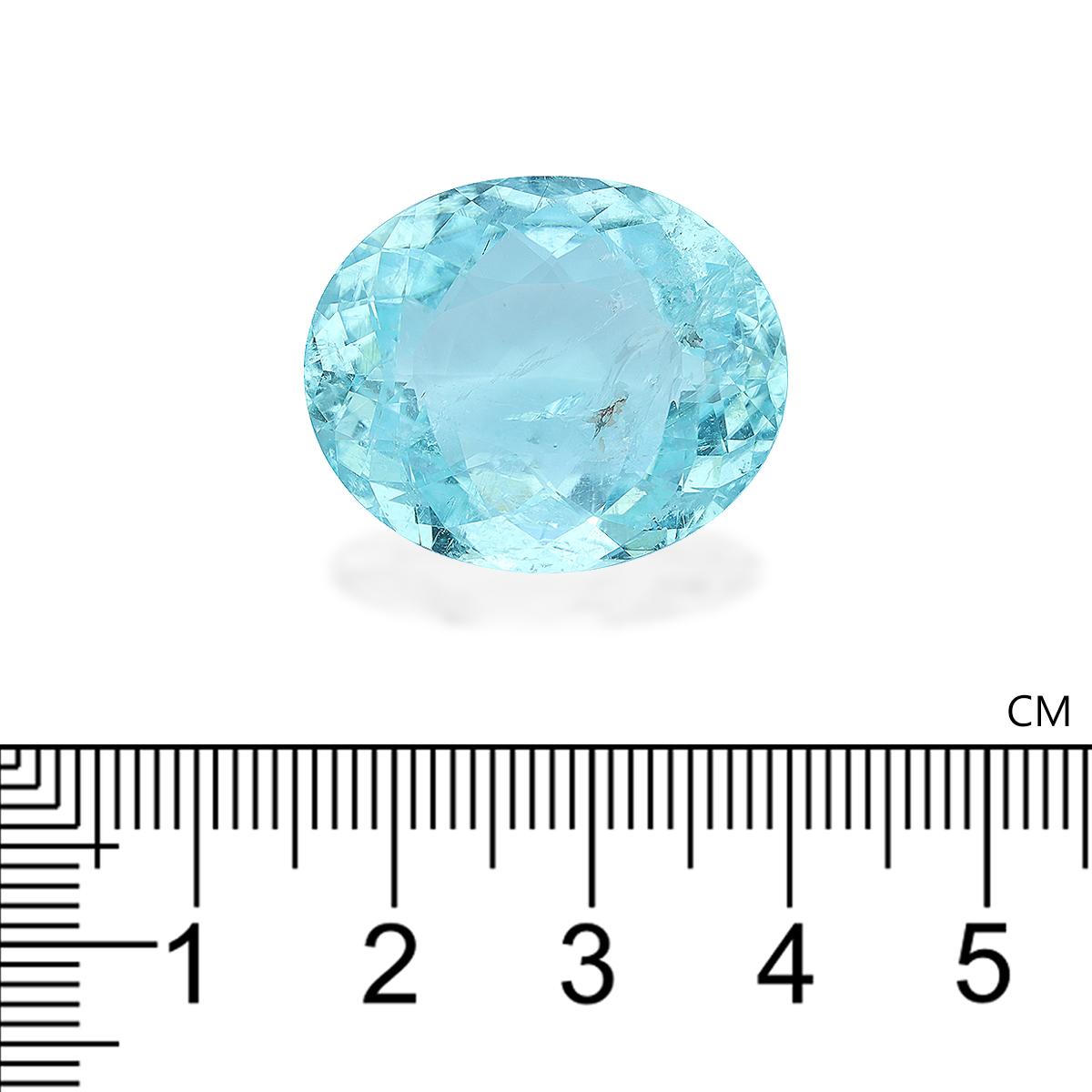 Neon blue paraiba tourmaline, 36.42ct oval cut — view 4