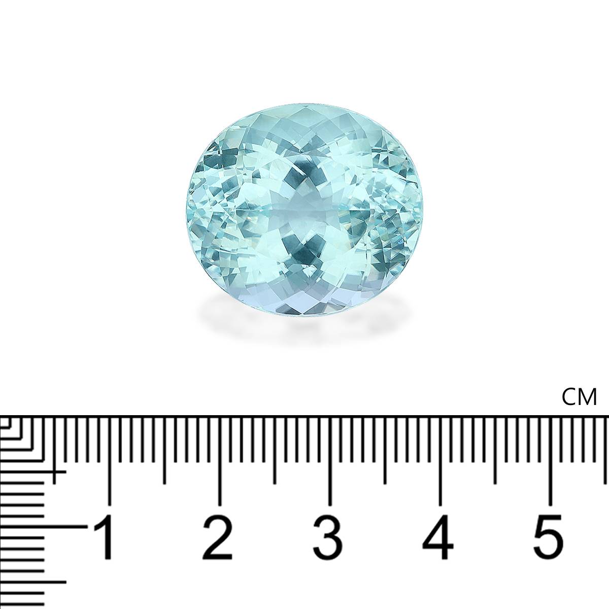 sky blue paraiba tourmaline, 36.05ct oval cut — view 4