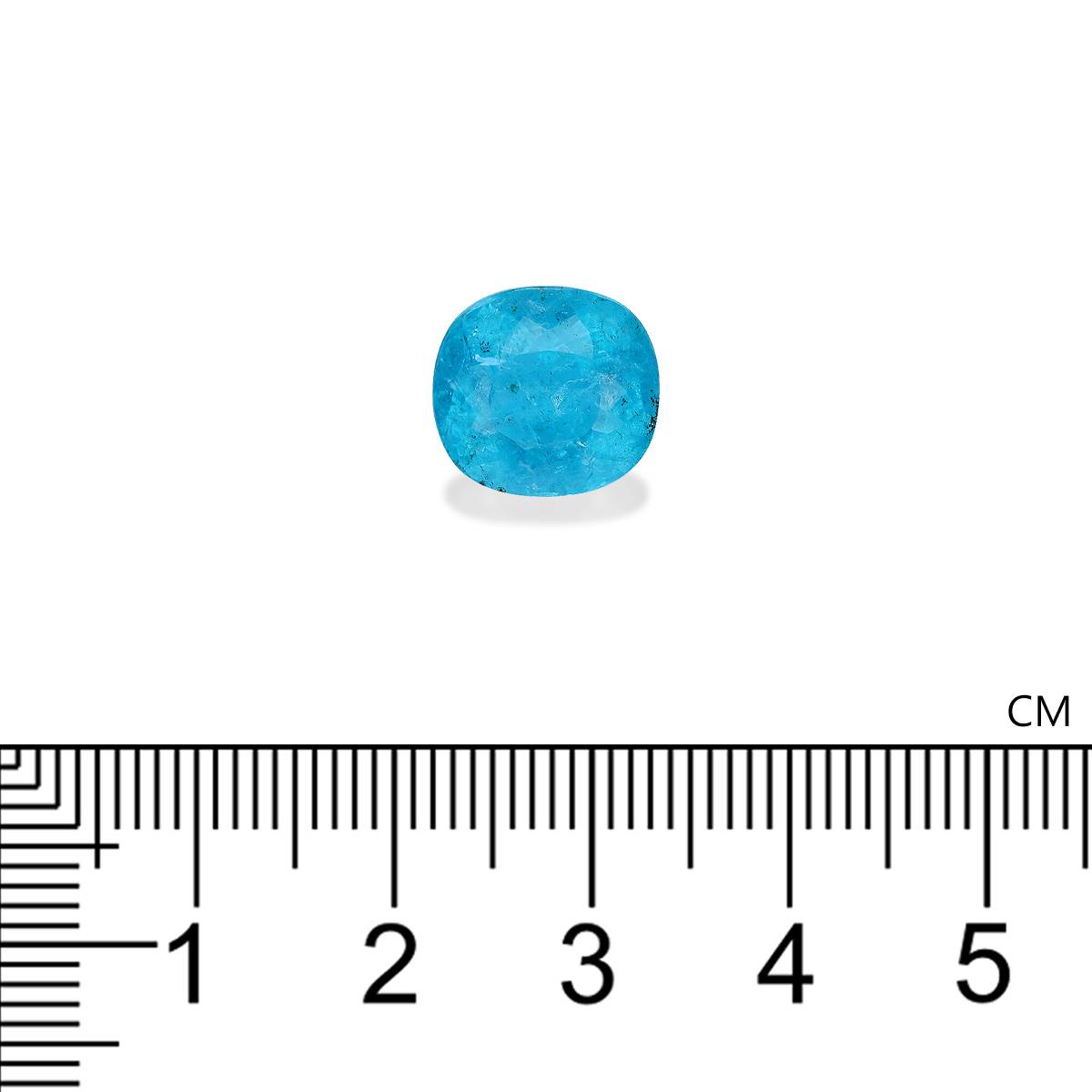mint blue paraiba tourmaline, 6.32ct cushion cut — view 4