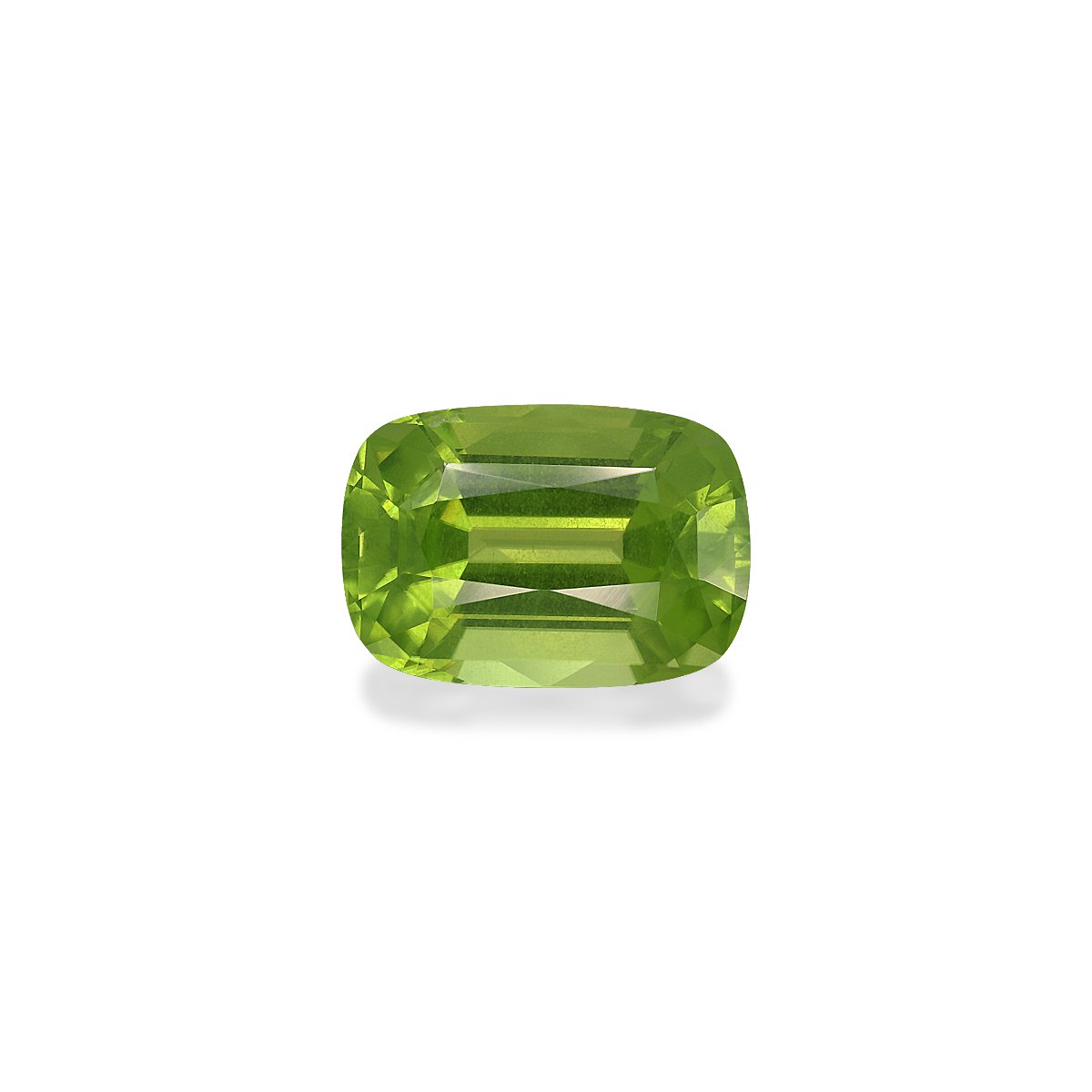 pistachio green peridot, 8.14ct cushion cut — main view