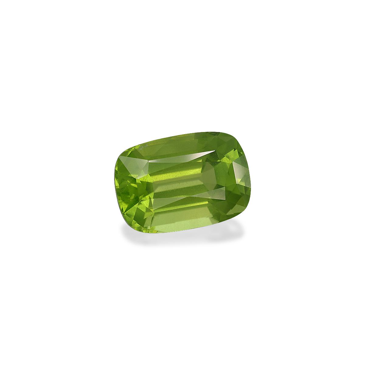 pistachio green peridot, 8.14ct cushion cut — view 3
