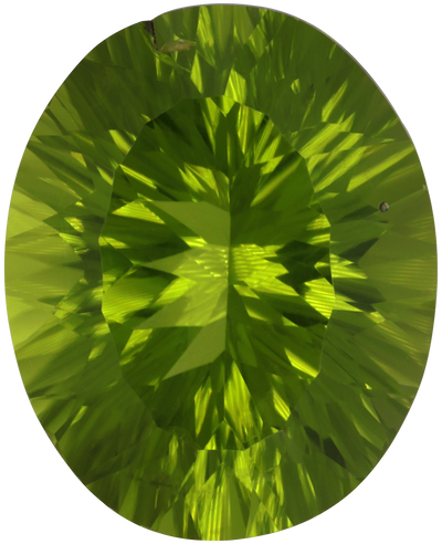 Oval cut peridot