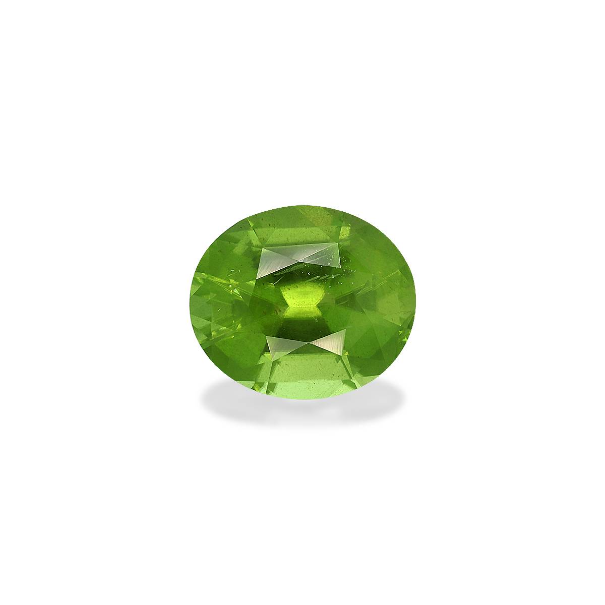 lime green peridot, 6.74ct oval cut — main view