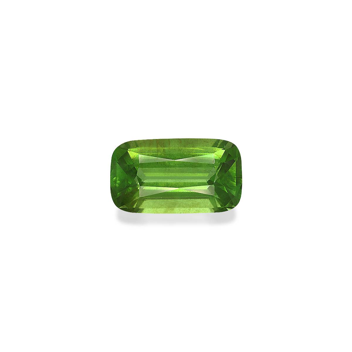 forest green peridot, 11.18ct cushion cut — main view