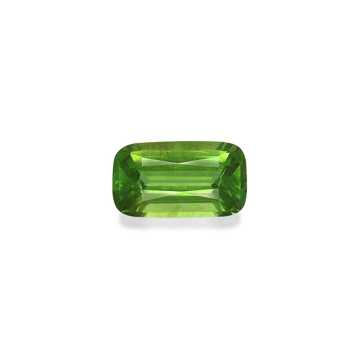 forest green peridot, 11.18ct cushion cut — main view