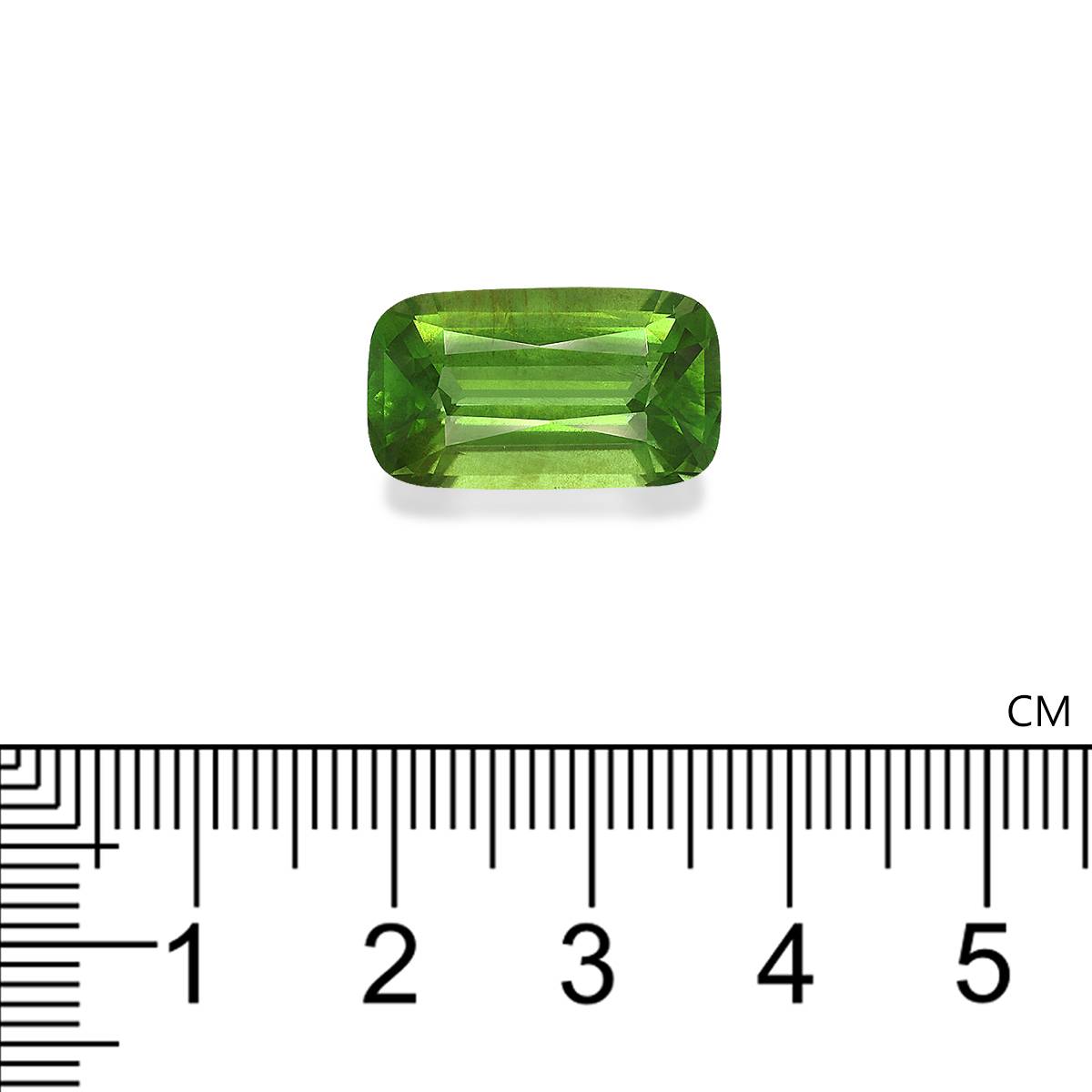 forest green peridot, 11.18ct cushion cut — view 4