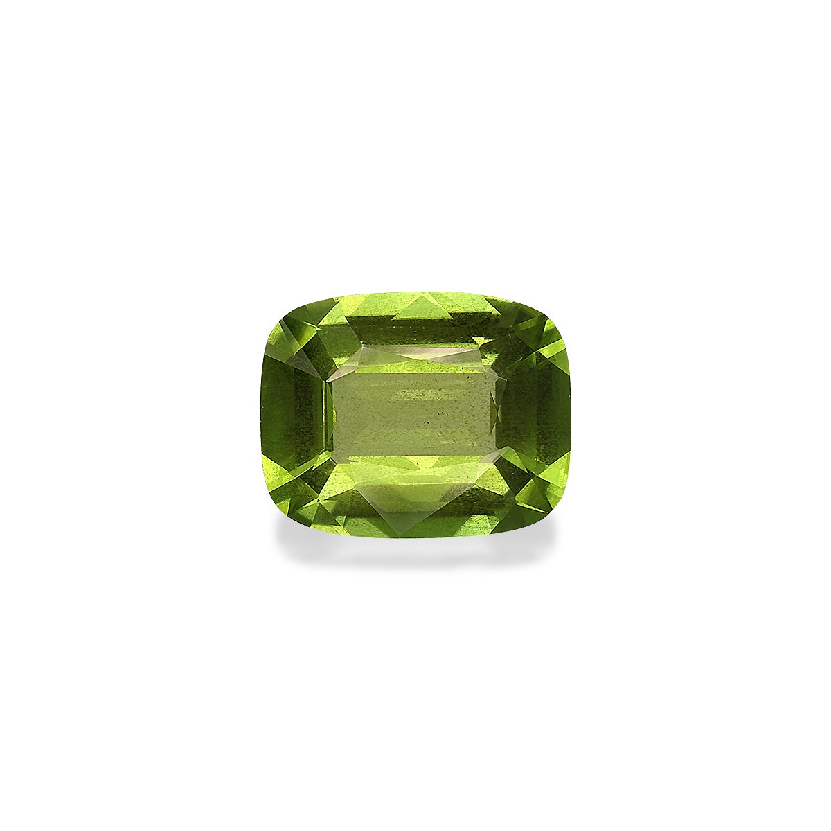 lime green peridot, 8.85ct cushion cut — main view