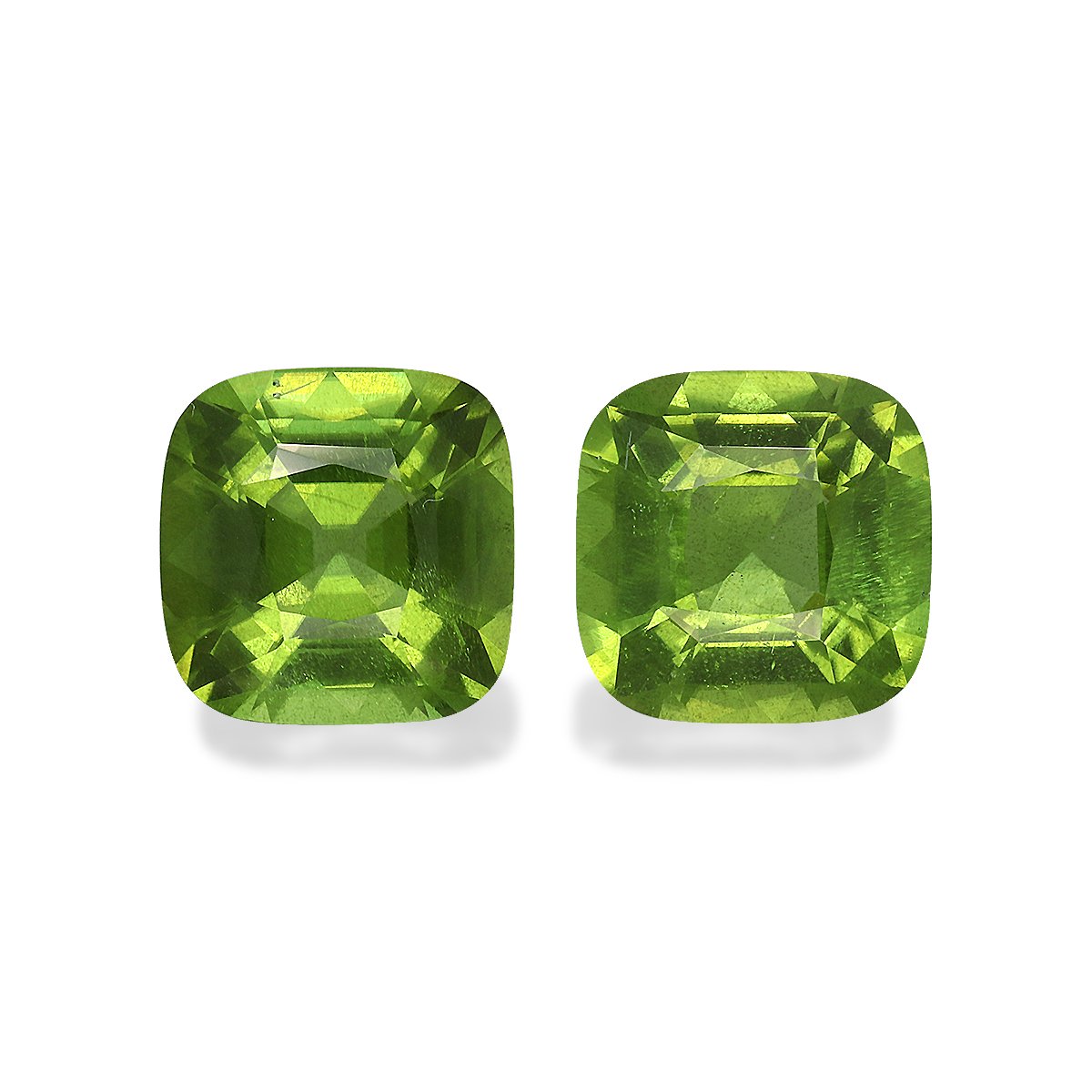 forest green peridot, 11.37ct cushion cut — main view