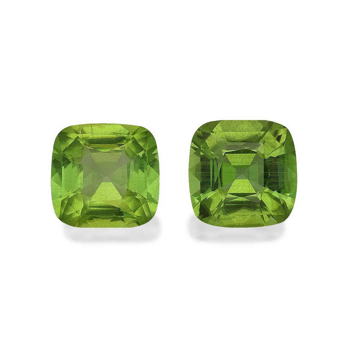 Lime Green Peridot 10.55ct - 11mm Pair