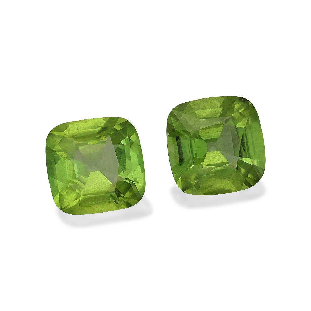 lime green peridot, 10.55ct cushion cut — view 3