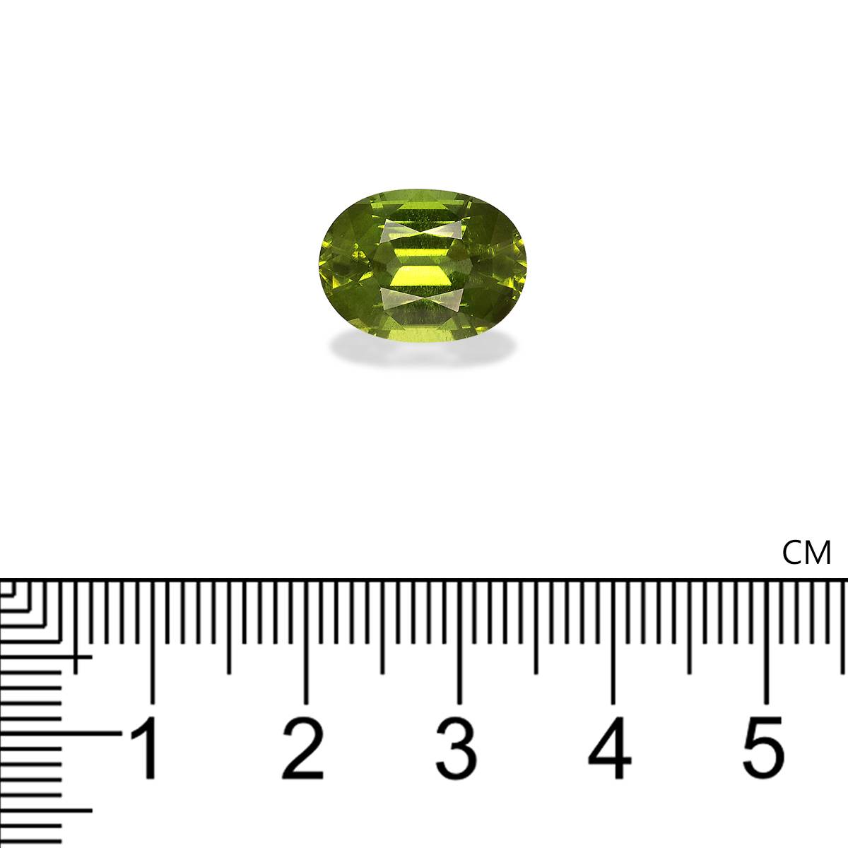 green peridot, 7.04ct oval cut — view 4