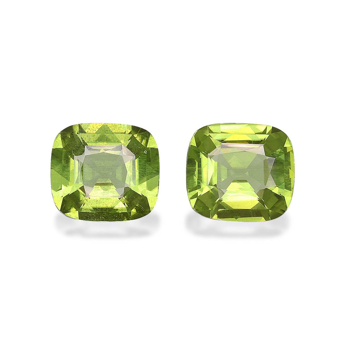 pistachio green peridot, 7.94ct cushion cut — main view