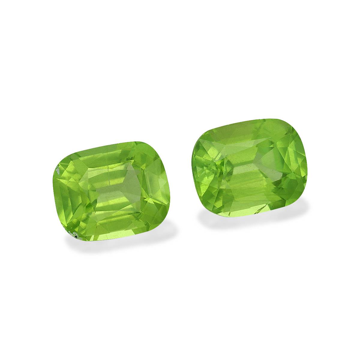 lime green peridot, 8.43ct cushion cut — view 3