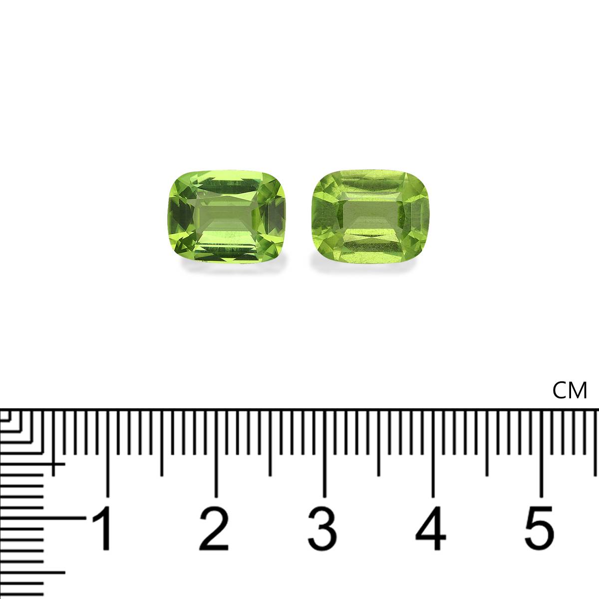 pistachio green peridot, 7.37ct cushion cut — view 4