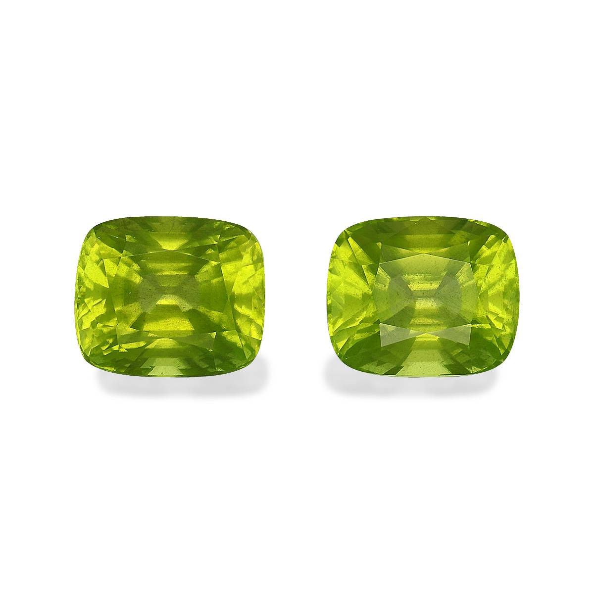 lime green peridot, 12.33ct cushion cut — main view