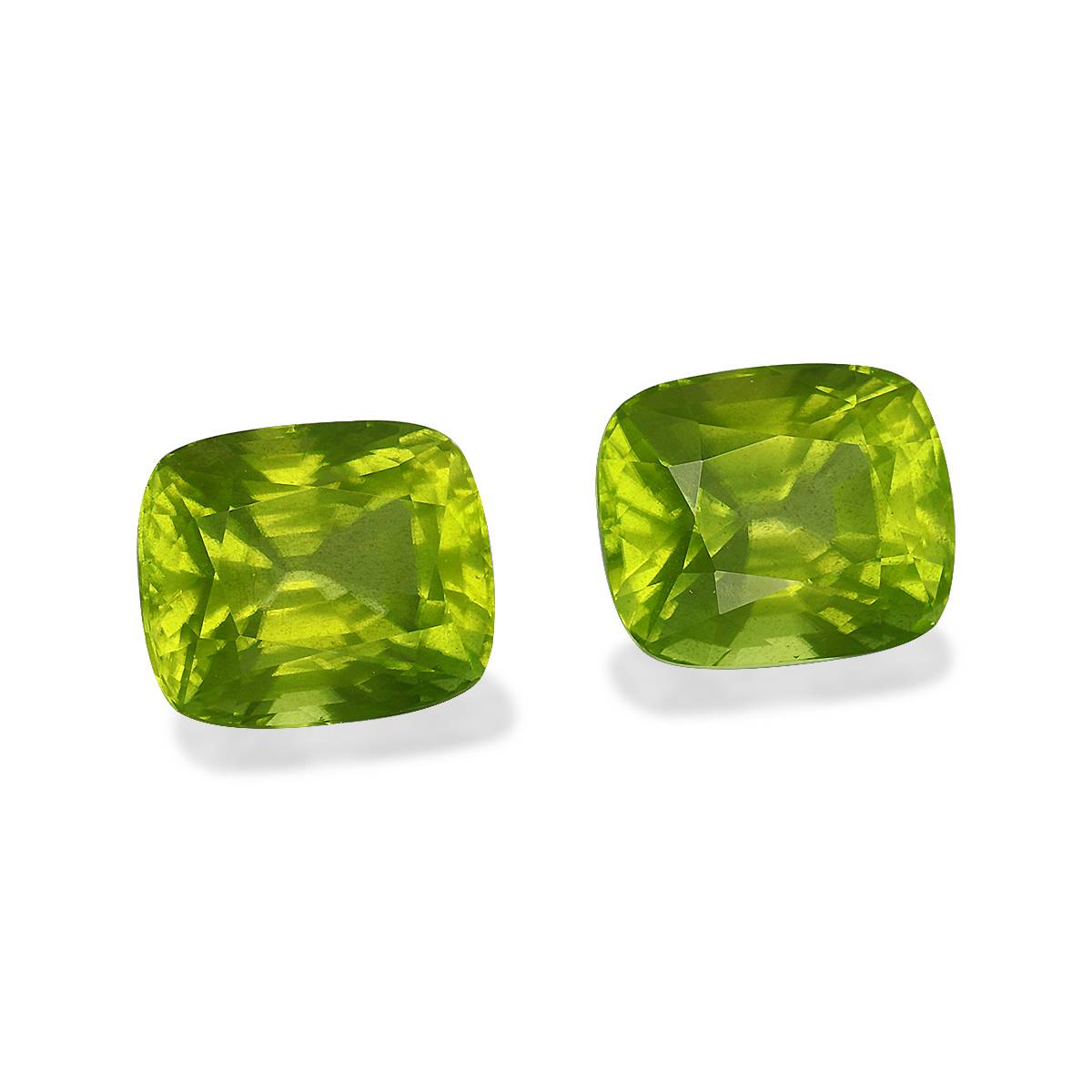 lime green peridot, 12.33ct cushion cut — view 3