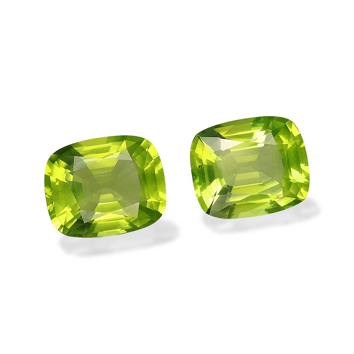 lime green peridot, 8.79ct cushion cut — view 3