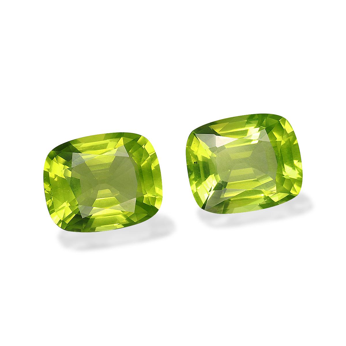 lime green peridot, 8.79ct cushion cut — view 3