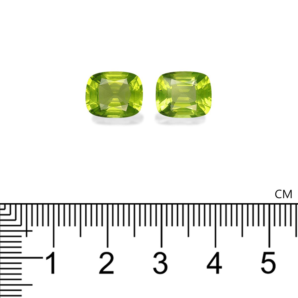 lime green peridot, 8.79ct cushion cut — view 4
