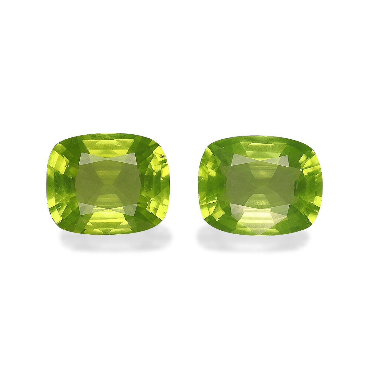 lime green peridot, 6.17ct cushion cut — main view