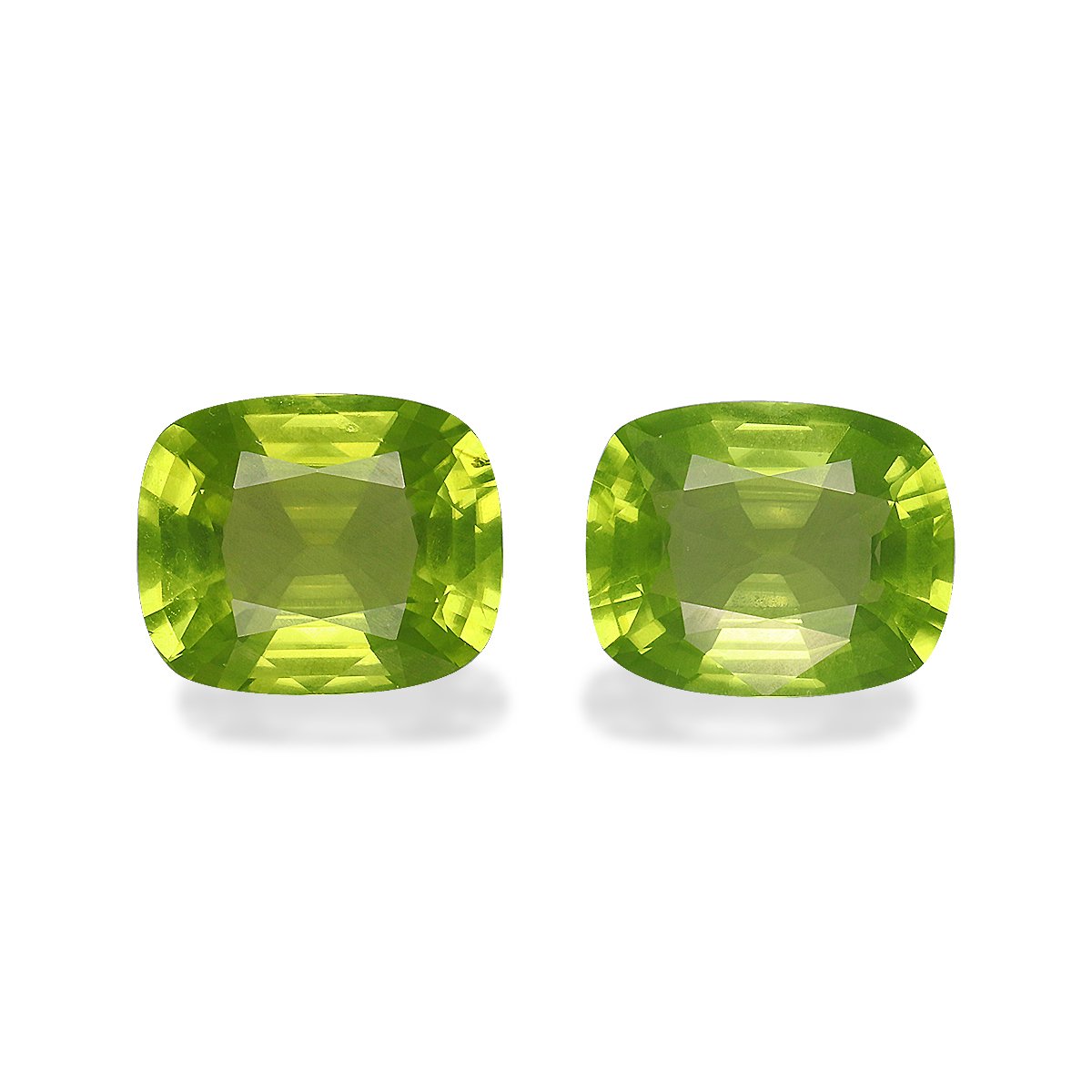 lime green peridot, 6.17ct cushion cut — main view