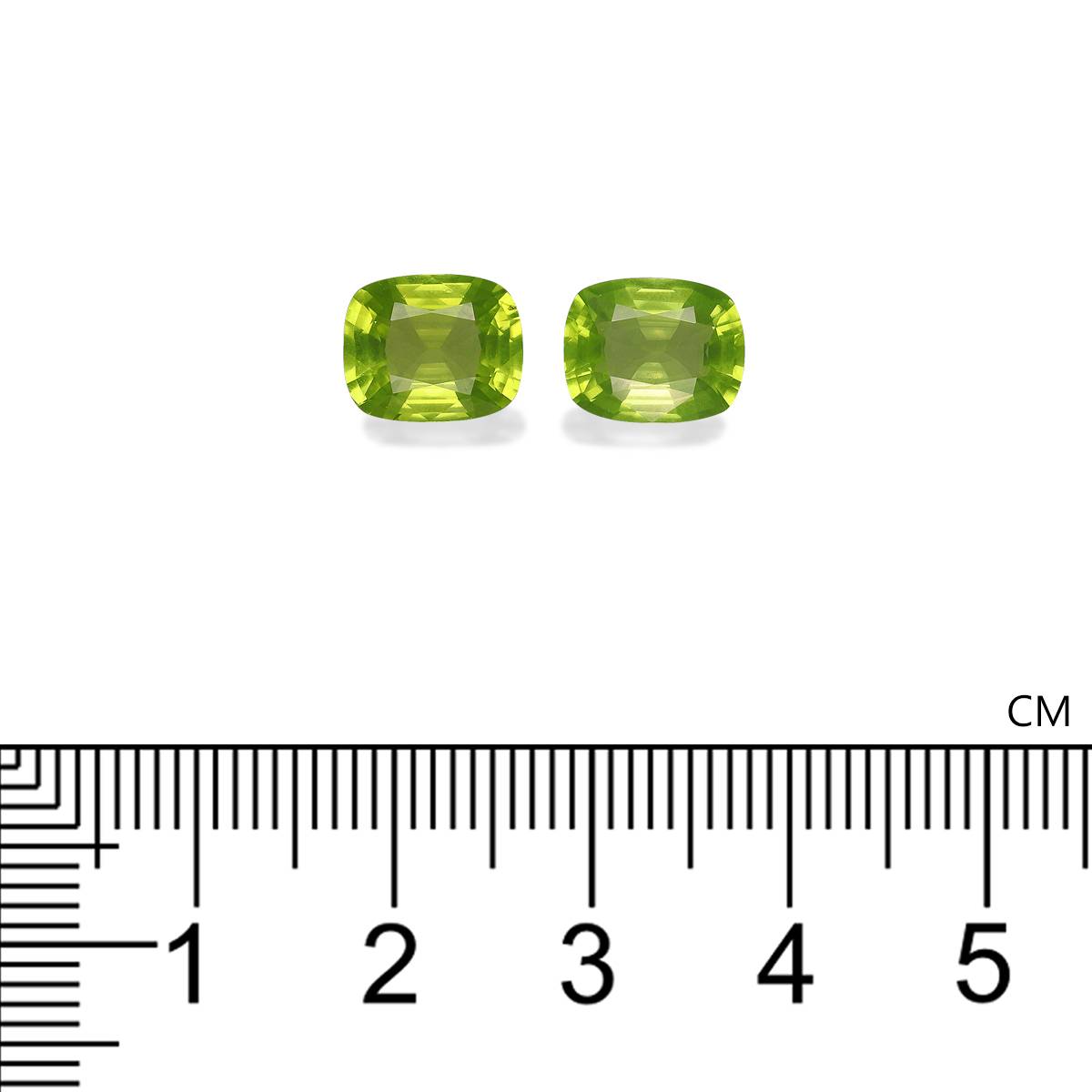 lime green peridot, 6.17ct cushion cut — view 4