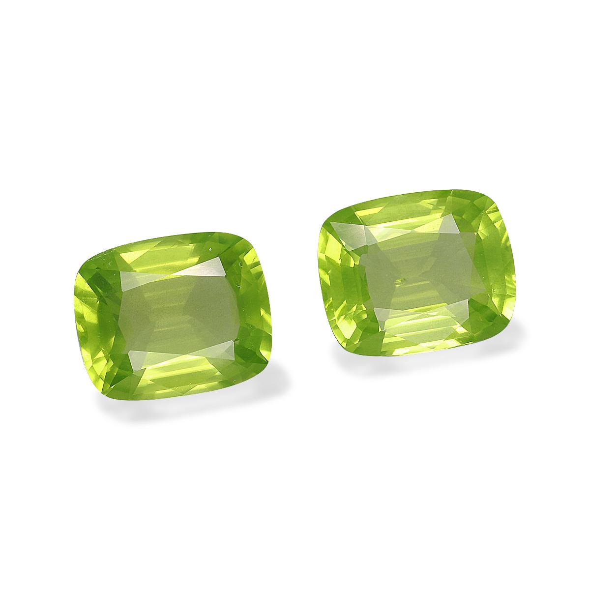 lime green peridot, 8.47ct cushion cut — view 3