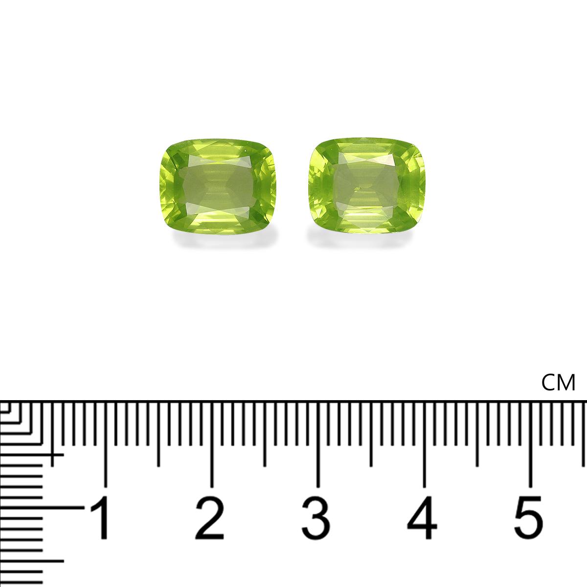 lime green peridot, 8.47ct cushion cut — view 4