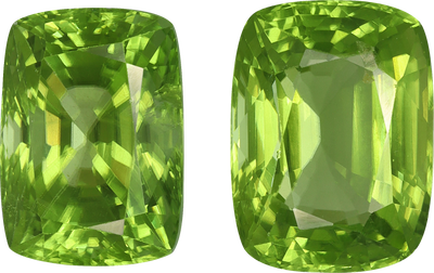 Cushion cut peridot