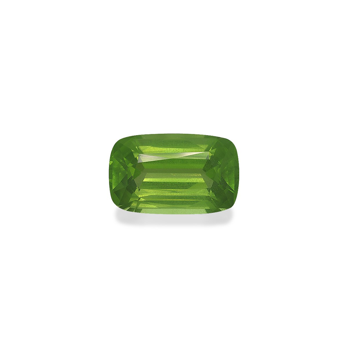 lime green peridot, 14.47ct cushion cut — main view