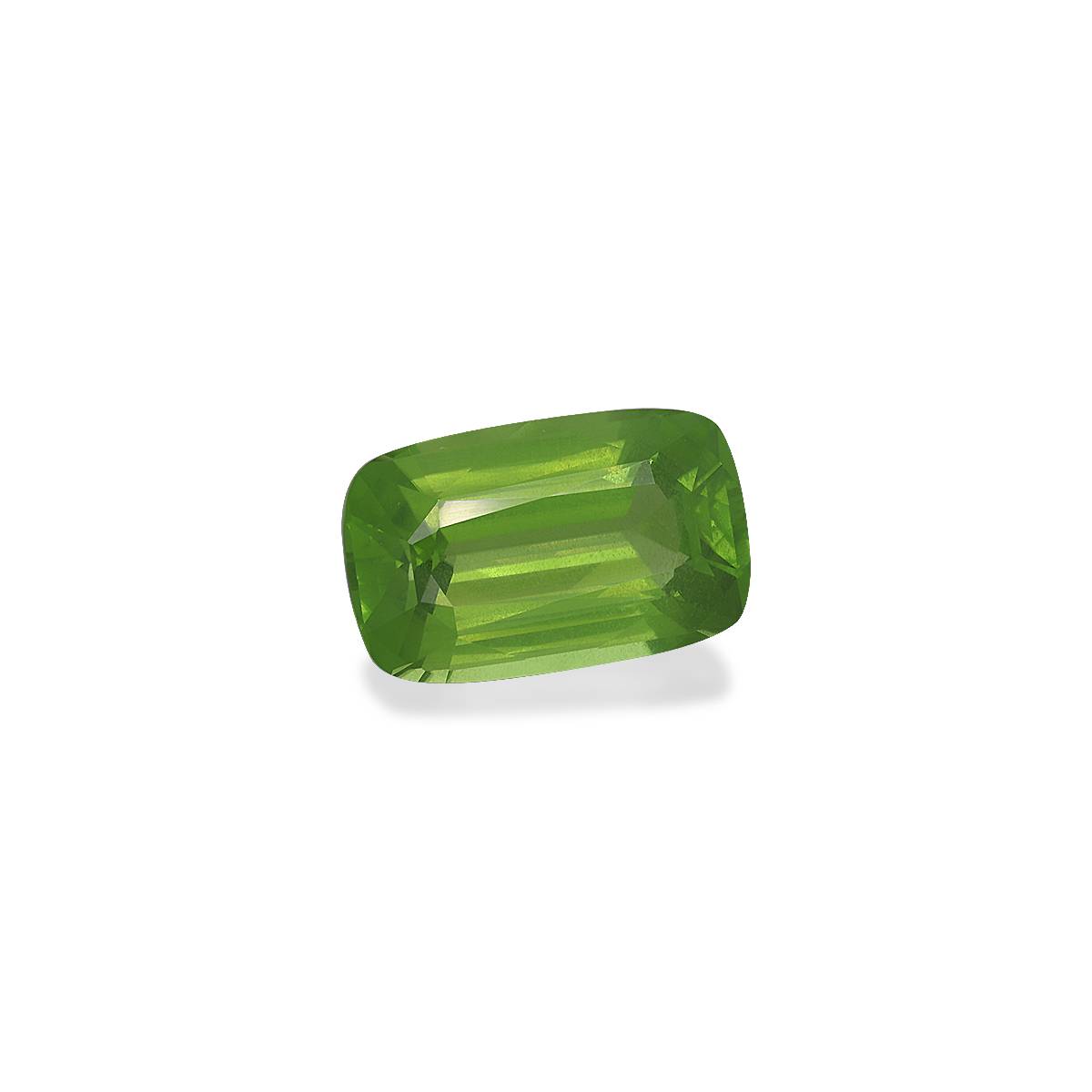 lime green peridot, 14.47ct cushion cut — view 3