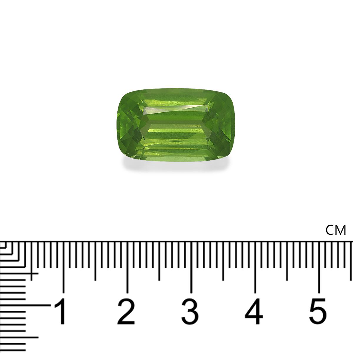 lime green peridot, 14.47ct cushion cut — view 4