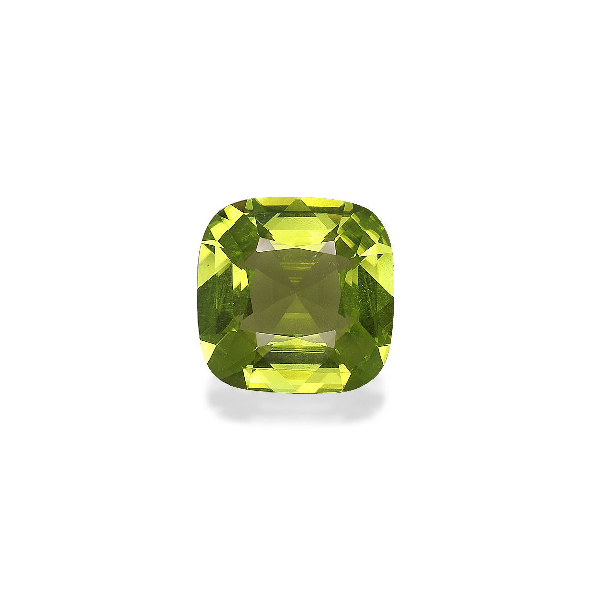 green peridot, 4.75ct cushion cut — main view