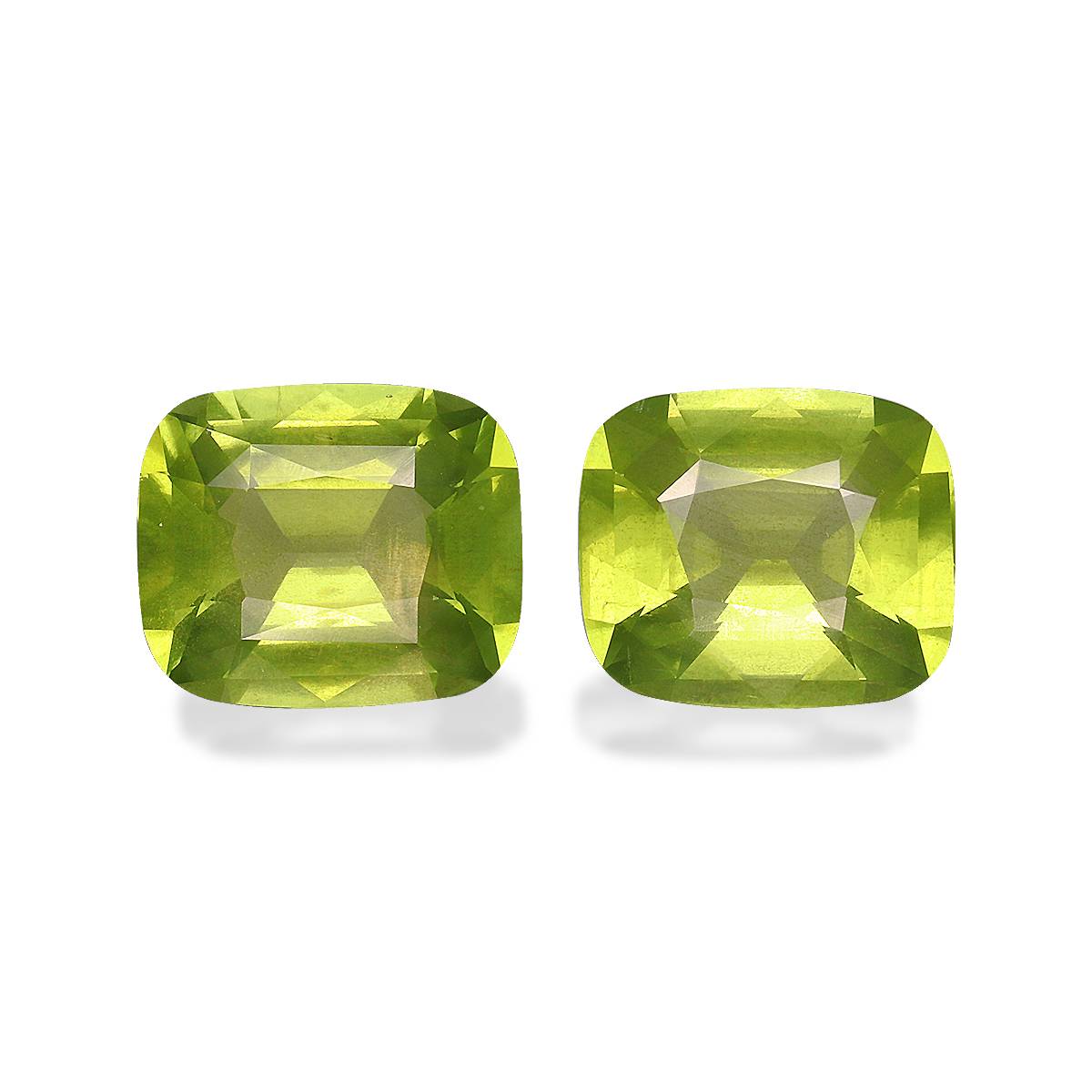 lime green peridot, 7.57ct cushion cut — main view