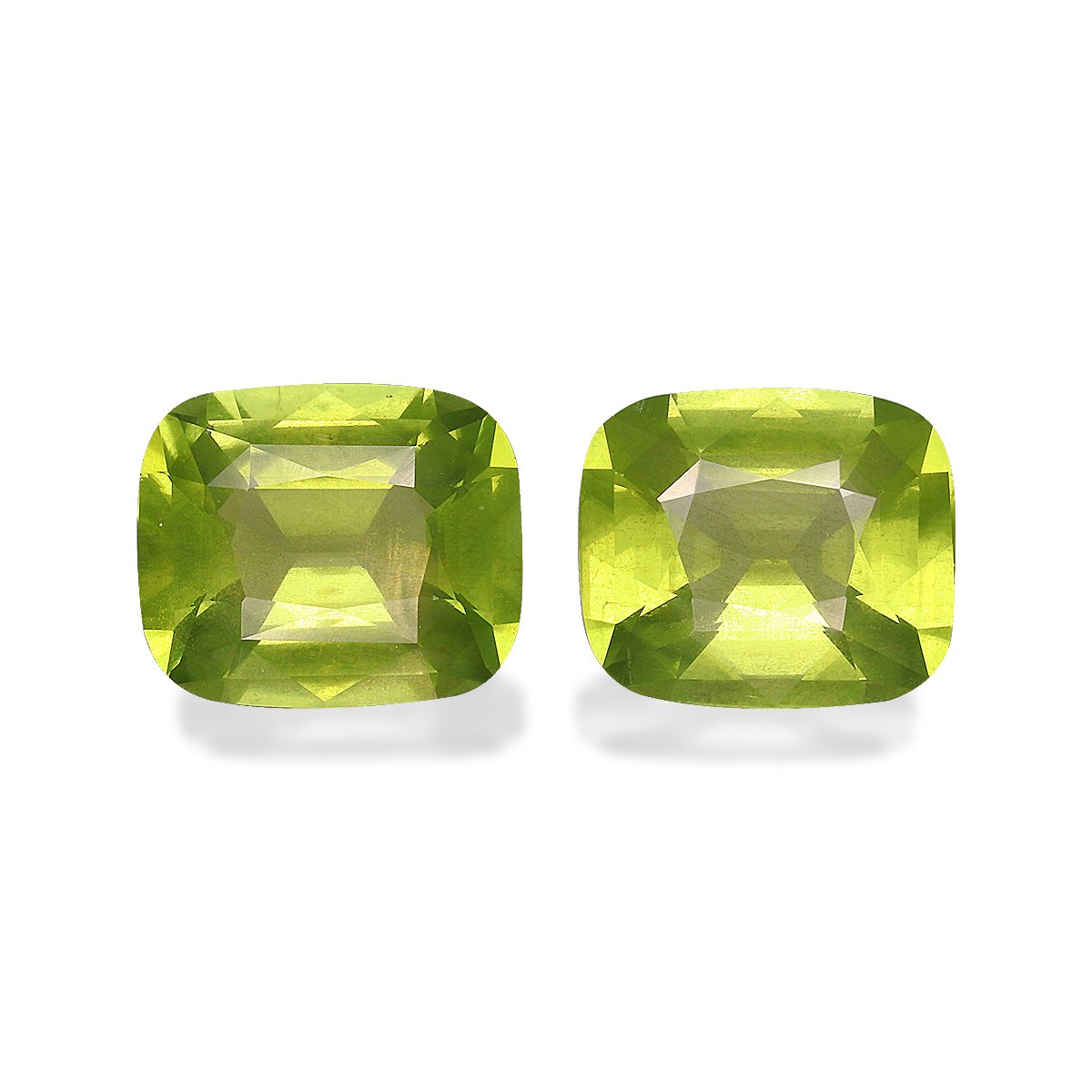 lime green peridot, 7.57ct cushion cut — main view