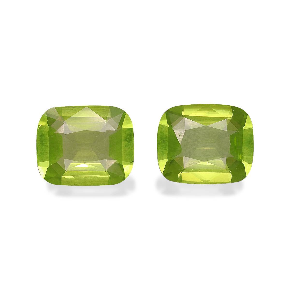 lime green peridot, 6.92ct cushion cut — main view