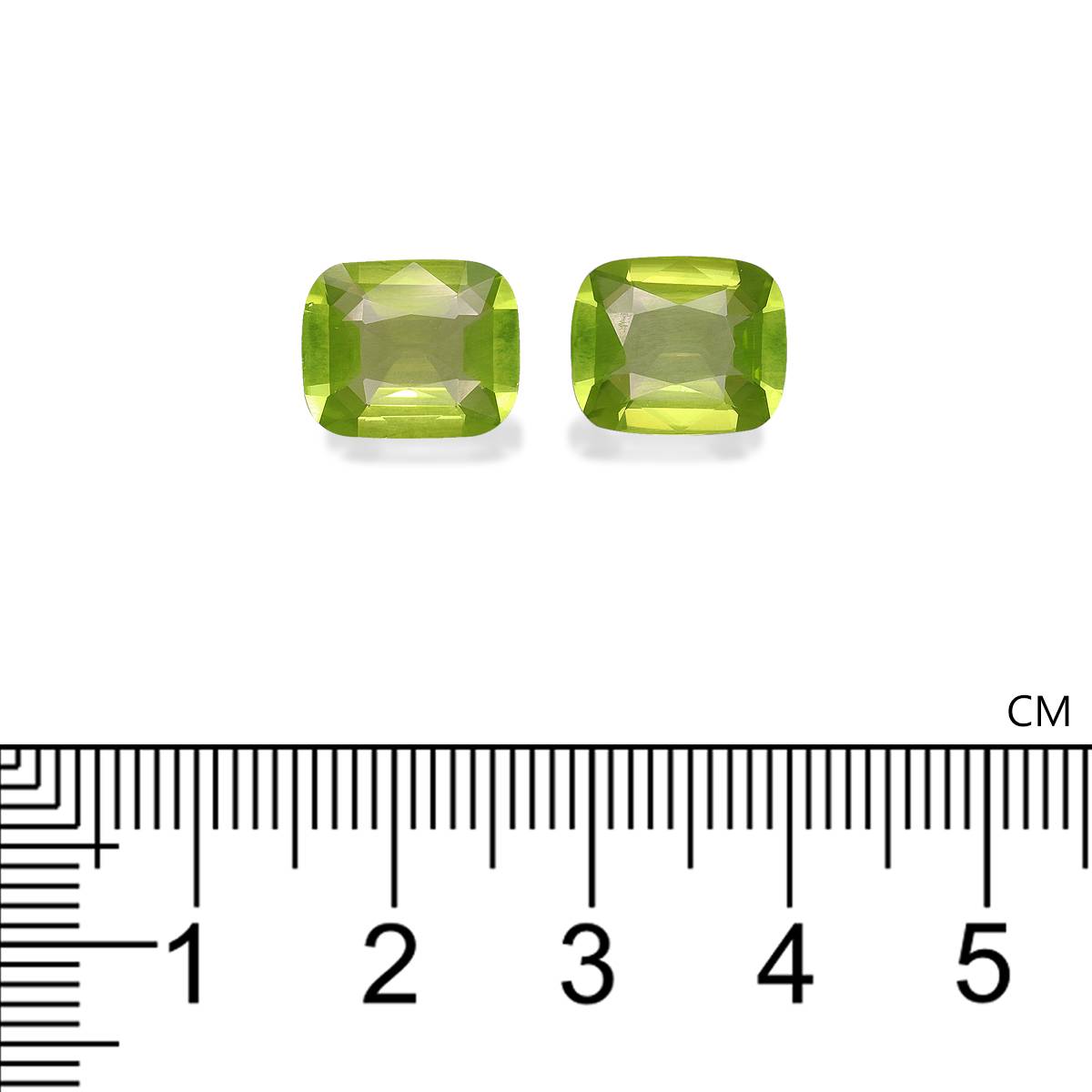 lime green peridot, 6.92ct cushion cut — view 4