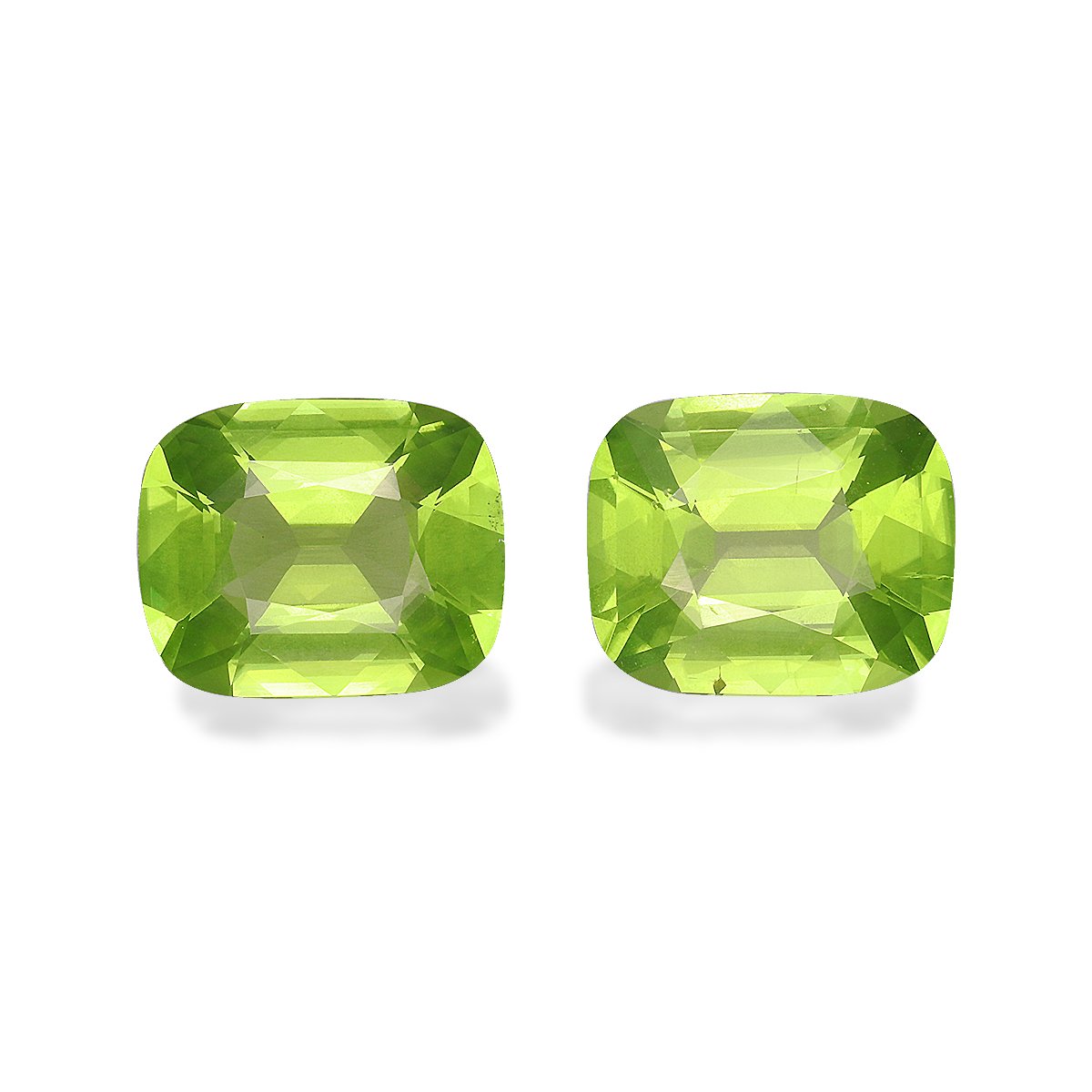 lime green peridot, 7.29ct cushion cut — main view