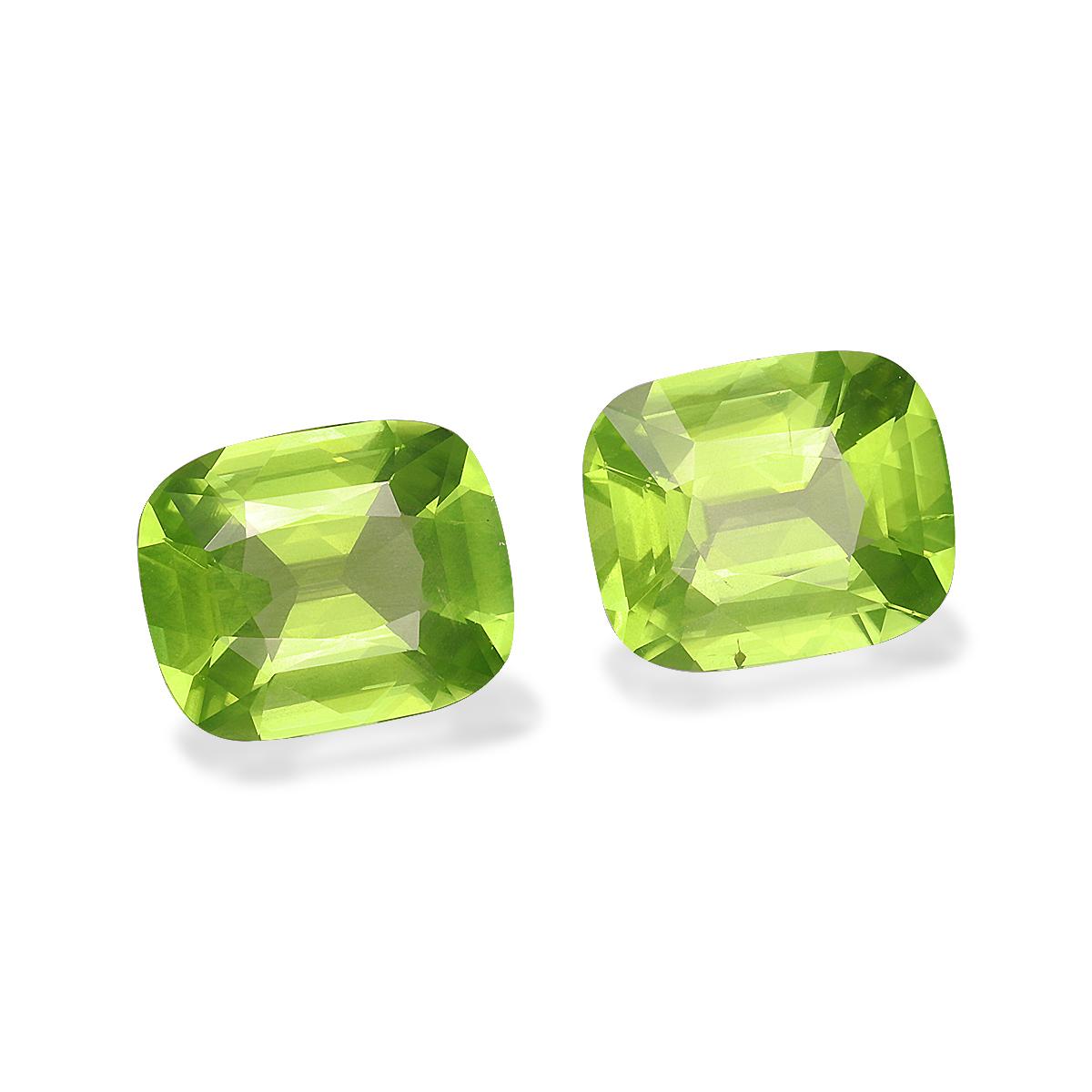 lime green peridot, 7.29ct cushion cut — view 3
