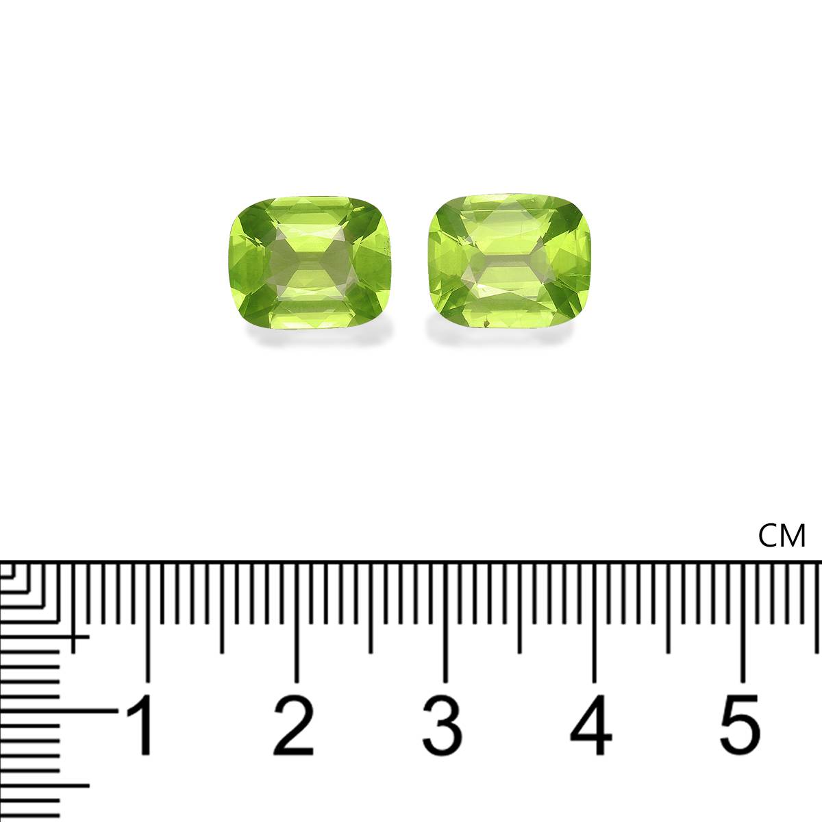 lime green peridot, 7.29ct cushion cut — view 4
