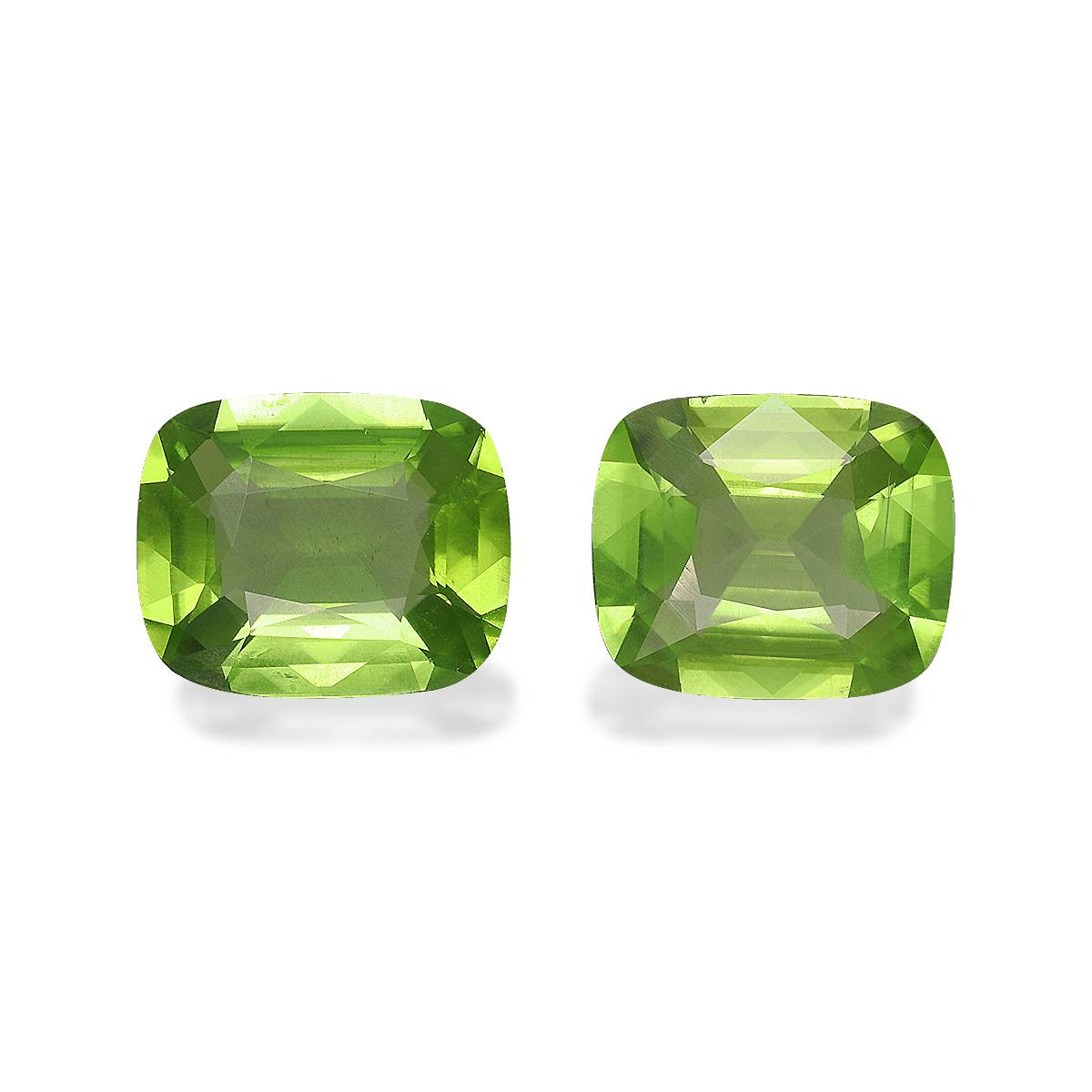 Lime Green Peridot 7.07ct - 11x9mm Pair