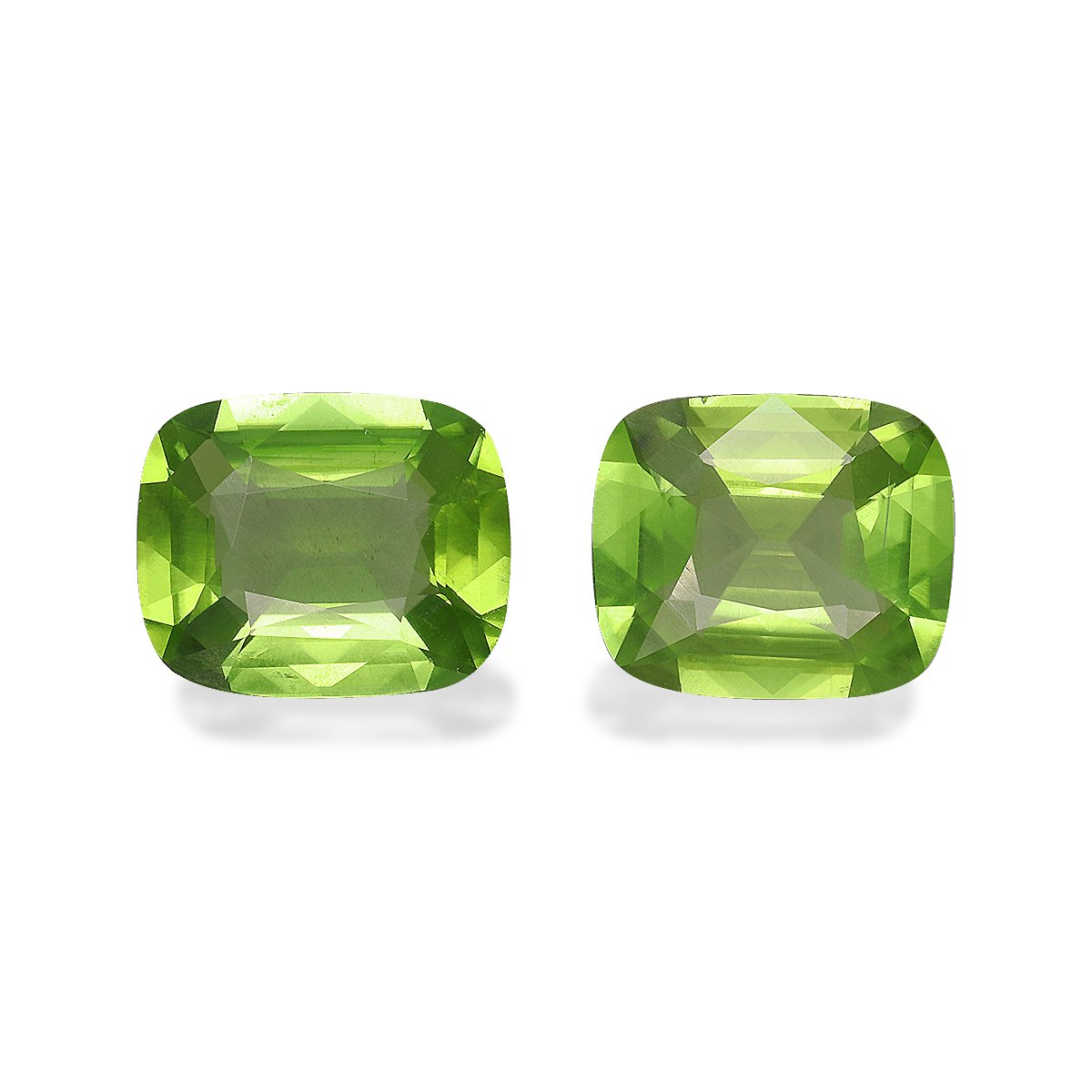 lime green peridot, 7.07ct cushion cut — main view