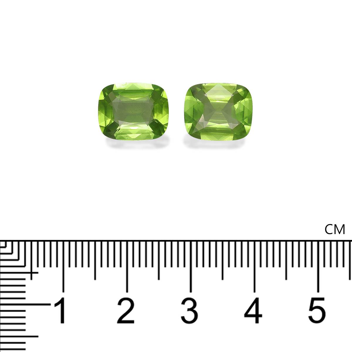 lime green peridot, 7.07ct cushion cut — view 4