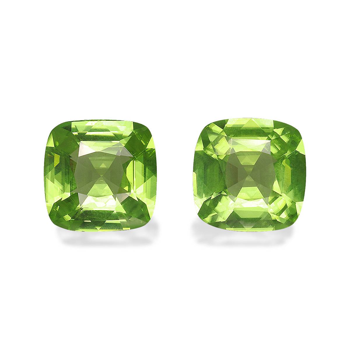 lime green peridot, 6.04ct cushion cut — main view