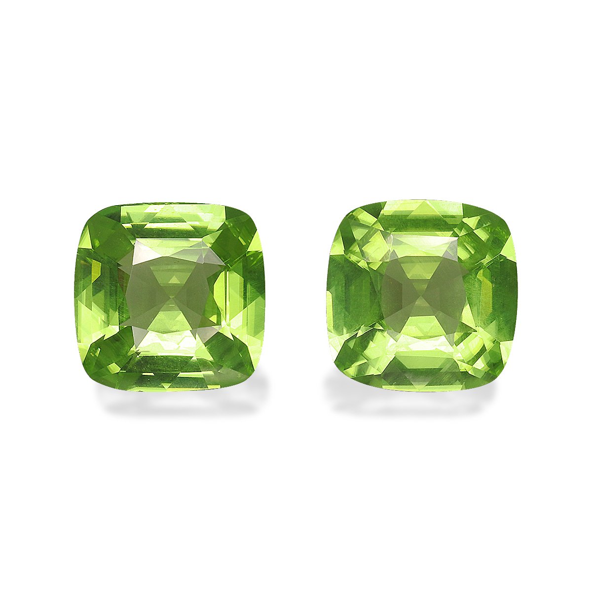 lime green peridot, 6.04ct cushion cut — main view