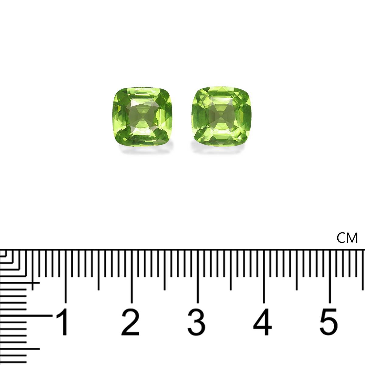 lime green peridot, 6.04ct cushion cut — view 4