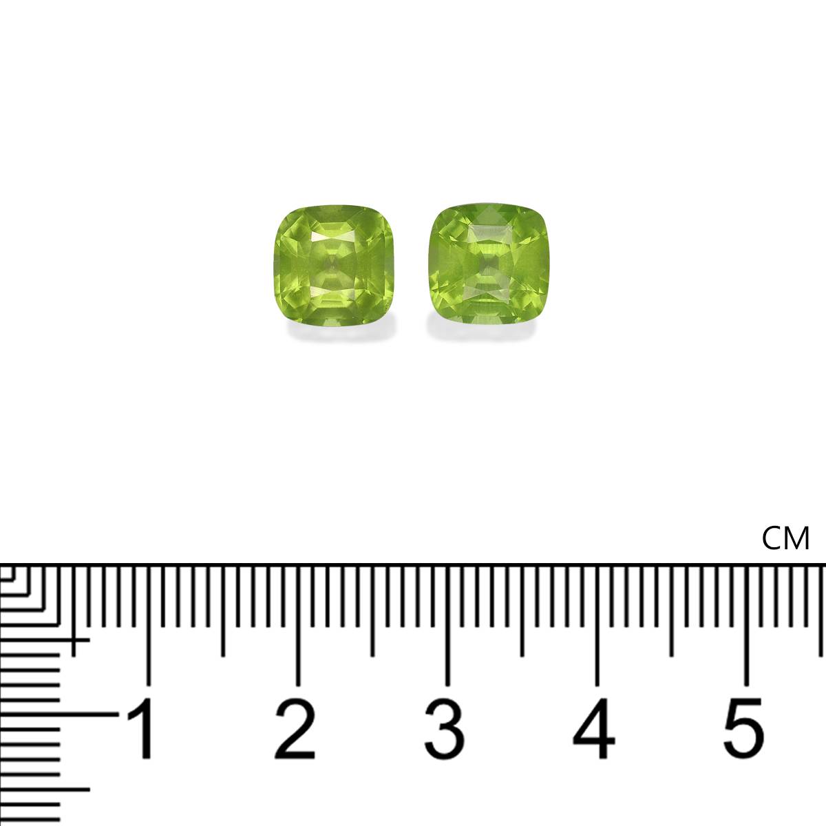 lime green peridot, 5.2ct cushion cut — view 4