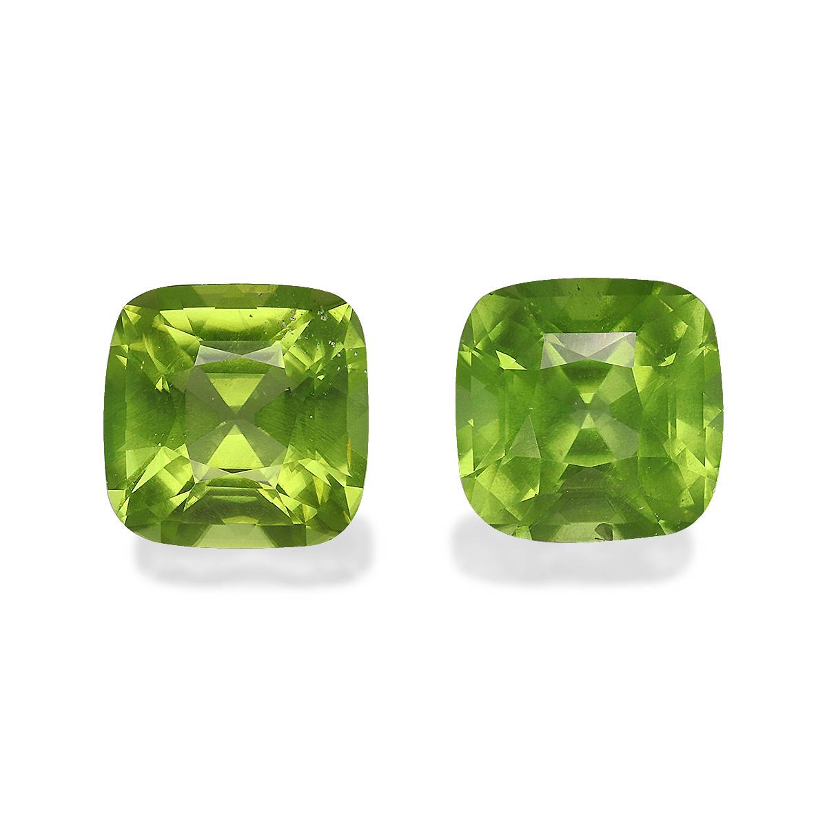 lime green peridot, 6.93ct cushion cut — main view